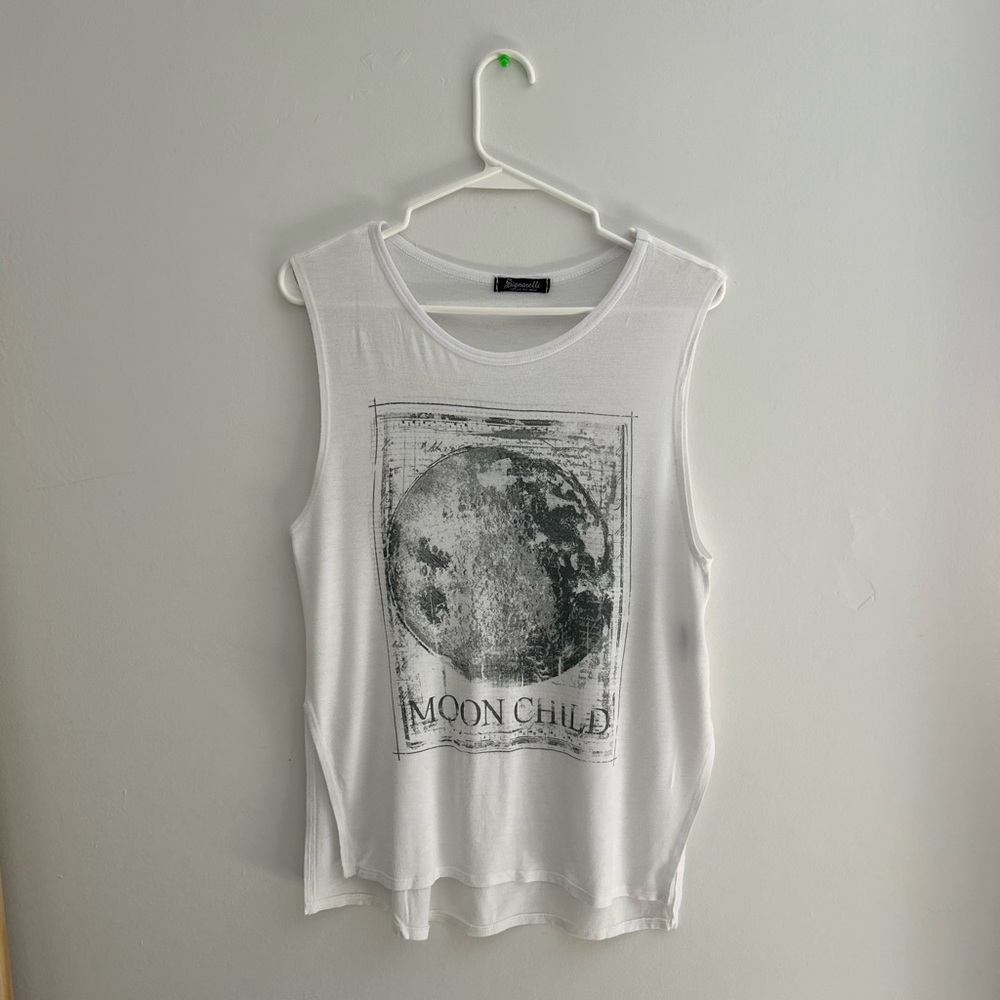 Moon Child White Sleeveless Top